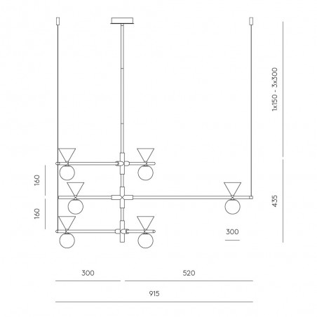 Lampe de suspension Oneta (6 lumieres)