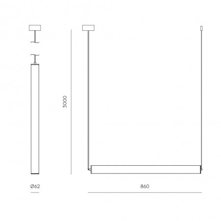 Suspension á LED Tube (20W)