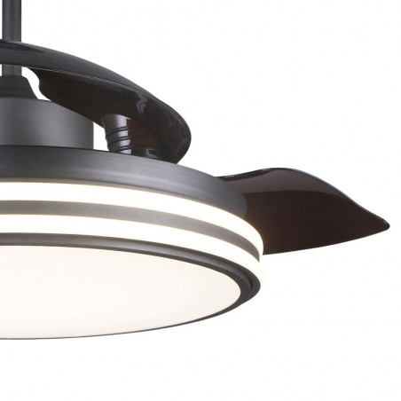 Ventilateur LED Garin Dimmable Noir (35W)