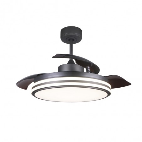 Ventilateur LED Garin Dimmable Noir (35W)