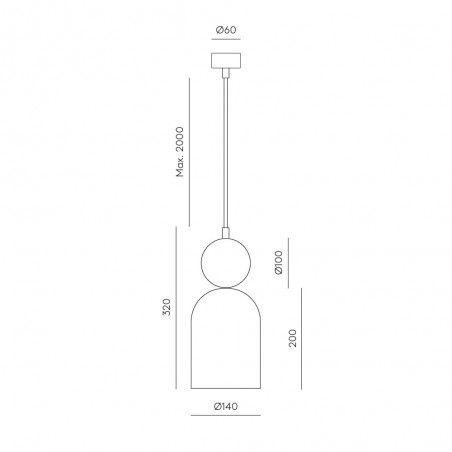 Lampe de plafond Bell