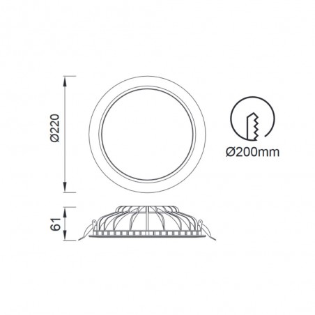 Empotrable de techo LED Cabrera (24W)