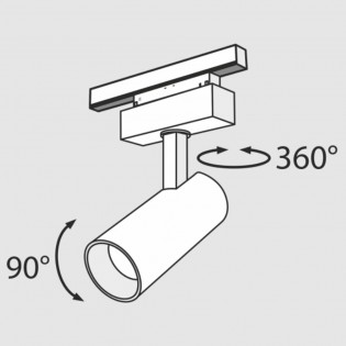 Foco de carril magnético Led Mileto (15W)