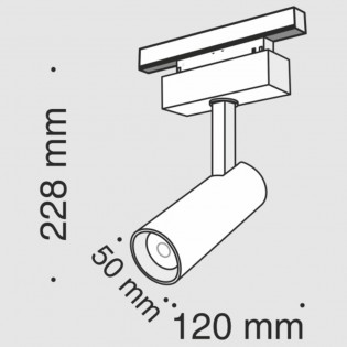 Foco de carril magnético Led Mileto (10W)