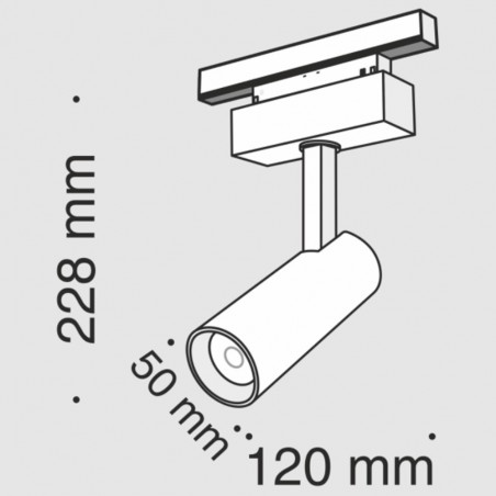 Foco de carril magnético Led Mileto (10W)