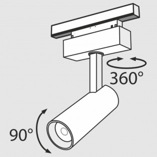 Foco de carril magnético Led Mileto II (10W)