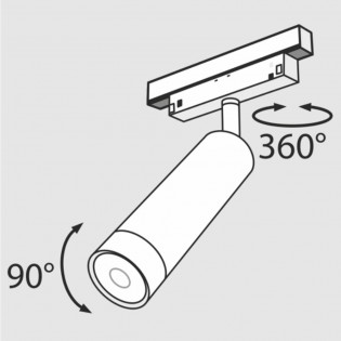 Foco de carril magnético Led Mileto II (7W)