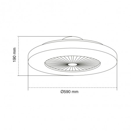 Plafonnier Ventilateur LED Kitale Dimmable (45W)