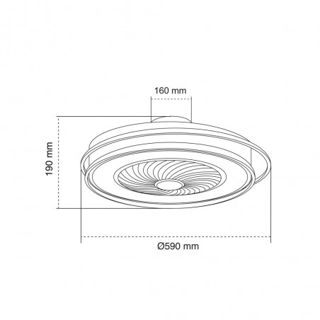 Ventilateur de plafond á LED Andrea CCT (45W)