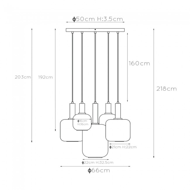 Lampe de suspension Joanet (5 lumieres) Lampe de suspension Joanet (5 lumieres)