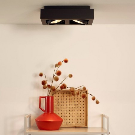 Plafonnier á LED Zefix Noir (2x12W)
