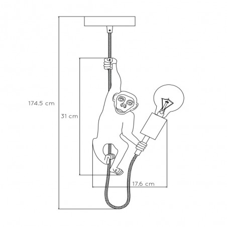 Lampe de plafond Chimp