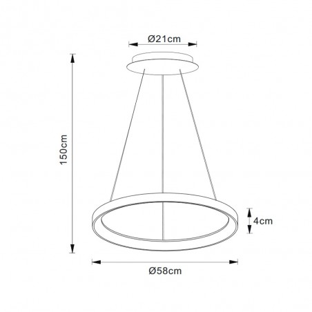 Lampe de suspension á LED Vidal (50W)