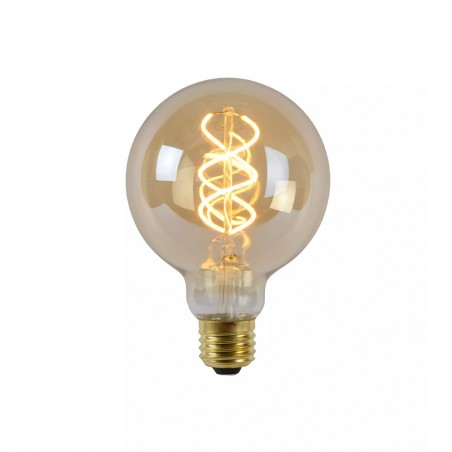 Ampoule à filament LED E27 ambrée G95 (5W)