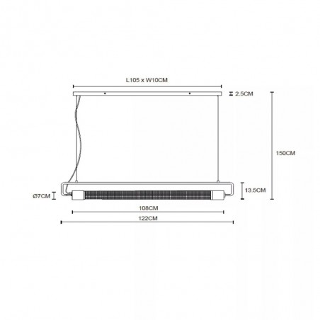Lampe de plafond Calixt (2 lumieres)