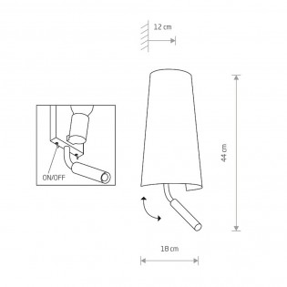 Aplique de pared Faro (2 Luces)