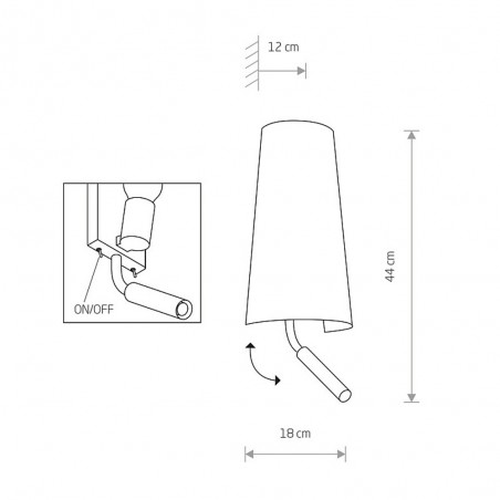 Aplique de pared Faro (2 Luces)