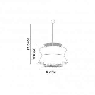 Lampe de plafond Singapour XL