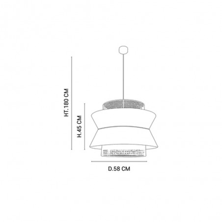 Lampe de plafond Singapour XL