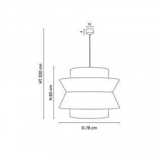 Lampe de suspension Singapour Nude XXL