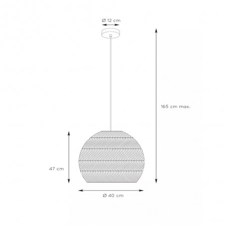 Lampe de plafond rattan Moloko
