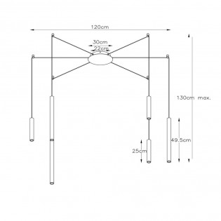 Suspension á LED Lorenz (6x4W)