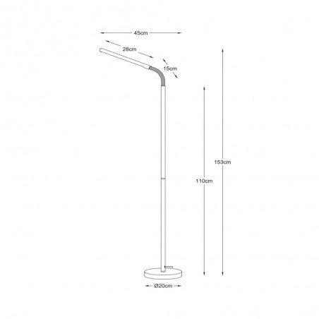 Lampadaire á LED Gilly (5W)