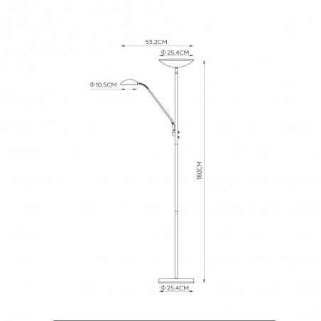 Lampadaire á LED Zenith Dimmable (20+4W)