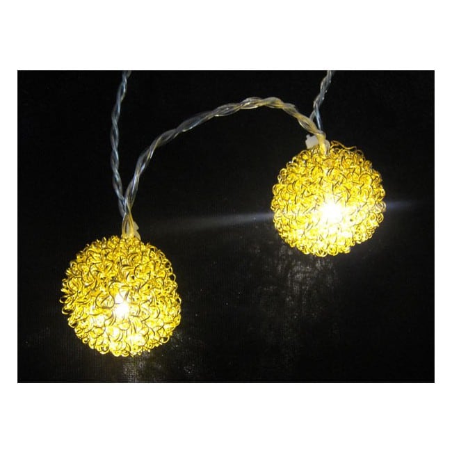Guirlande 10 ballons LED oro