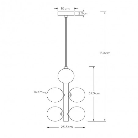 Lampe de suspension Tycho (6 lumieres)