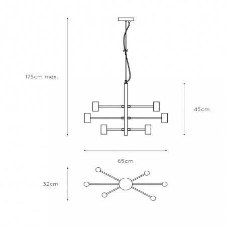 Lampe de plafond Leanne (6 lumieres)